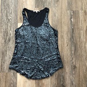 Gap Sequin navy Tank Top, Small